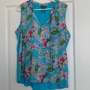Caribbean Joe Floral Tank Top